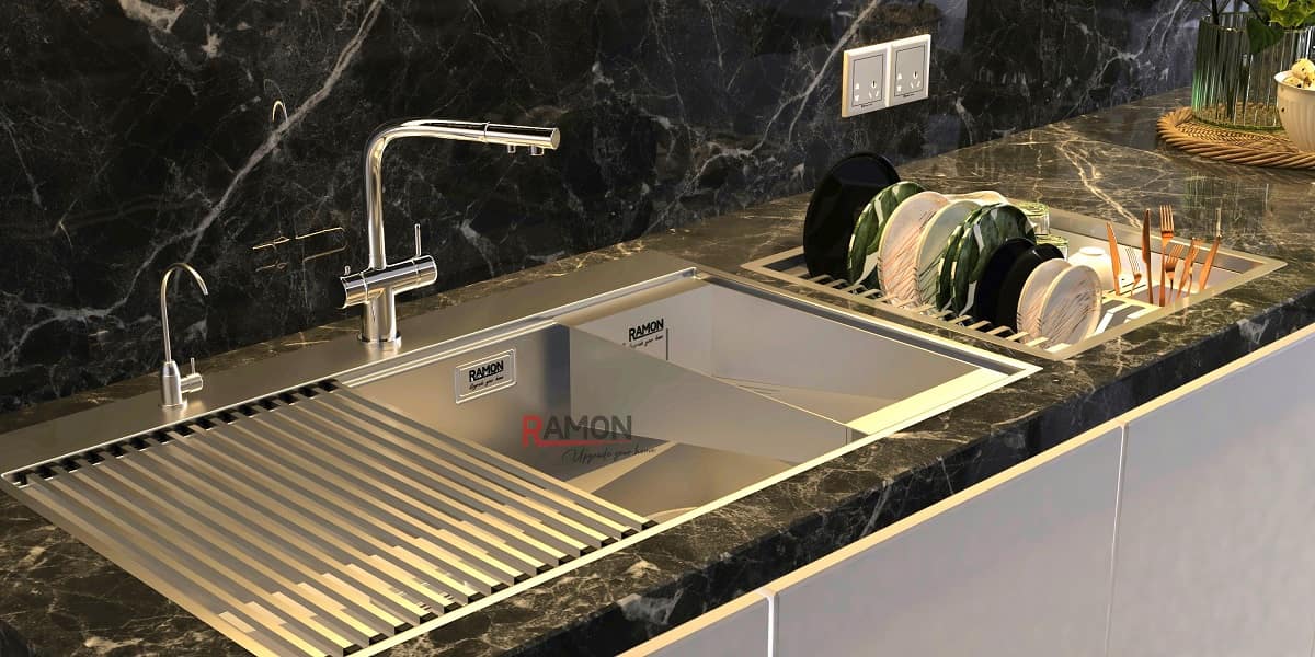 تفاوت نصب سینک توکار و روکار آشپزخانه