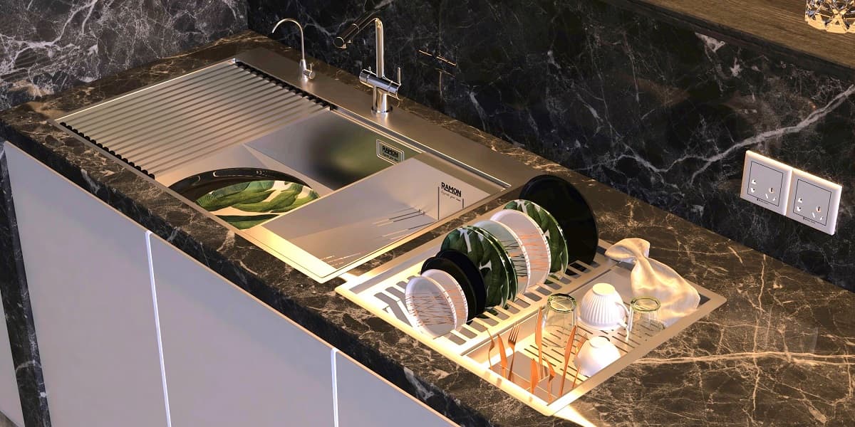 تفاوت نصب سینک توکار و روکار آشپزخانه